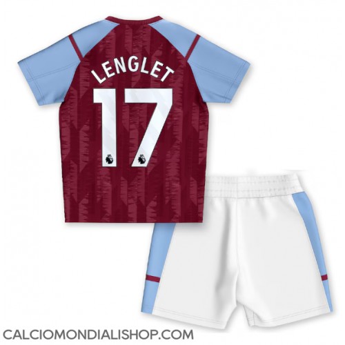 Maglie da calcio Aston Villa Clement Lenglet #17 Prima Maglia Bambino 2023-24 Manica Corta (+ Pantaloni corti)